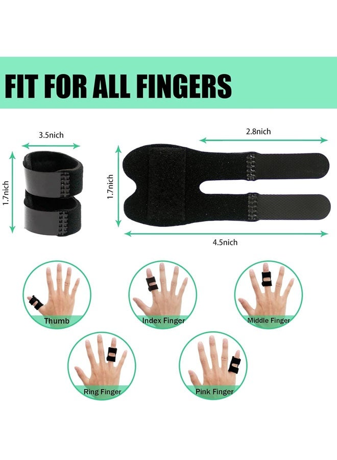 4 قطع من جبيرة الإبهام القابلة للتعديل، جبيرة إصبع الزناد لالتهاب المفاصل ودعم الأصابع وتقويم إصبع القدم جبائر الأصابع لجميع الأصابع وتخفيف الألم - Image 2